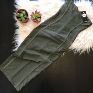 Boohoo bandage dress NWT olive size 6